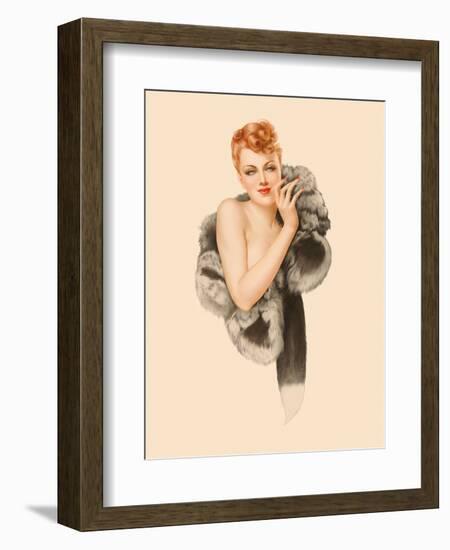 Varga Girl, December 1941-Alberto Vargas-Framed Art Print