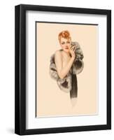 Varga Girl, December 1941-Alberto Vargas-Framed Art Print