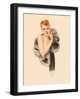 Varga Girl, December 1941-Alberto Vargas-Framed Art Print