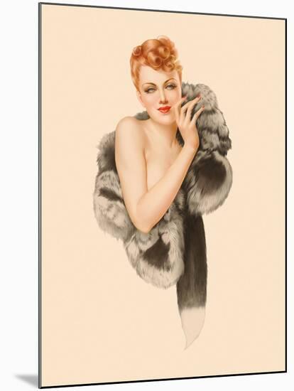 Varga Girl, December 1941-Alberto Vargas-Mounted Art Print