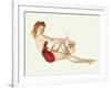 Varga Girl, December 1942-Alberto Vargas-Framed Art Print