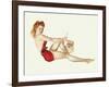 Varga Girl, December 1942-Alberto Vargas-Framed Art Print