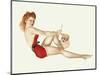 Varga Girl, December 1942-Alberto Vargas-Mounted Art Print