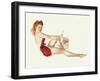 Varga Girl, December 1942-Alberto Vargas-Framed Art Print