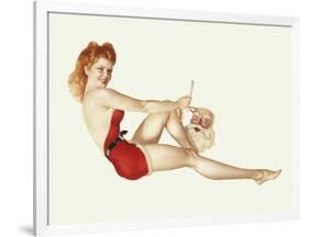 Varga Girl, December 1942-Alberto Vargas-Framed Art Print