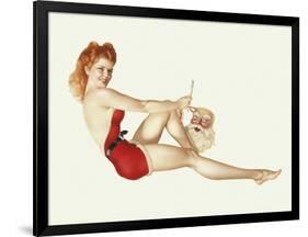 Varga Girl, December 1942-Alberto Vargas-Framed Art Print