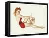 Varga Girl, December 1942-Alberto Vargas-Framed Stretched Canvas