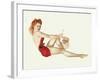 Varga Girl, December 1942-Alberto Vargas-Framed Art Print