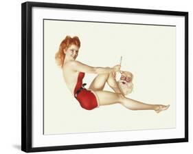 Varga Girl, December 1942-Alberto Vargas-Framed Art Print