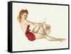 Varga Girl, December 1942-Alberto Vargas-Framed Stretched Canvas