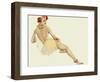 Varga Girl, February 1942-Alberto Vargas-Framed Art Print