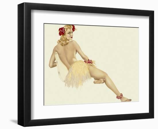 Varga Girl, February 1942-Alberto Vargas-Framed Art Print