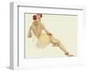 Varga Girl, February 1942-Alberto Vargas-Framed Art Print