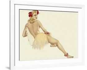 Varga Girl, February 1942-Alberto Vargas-Framed Art Print