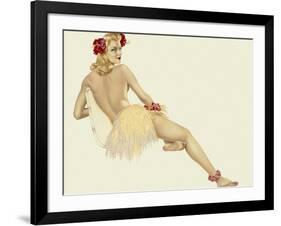 Varga Girl, February 1942-Alberto Vargas-Framed Art Print