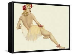 Varga Girl, February 1942-Alberto Vargas-Framed Stretched Canvas