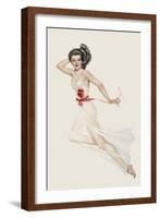 Varga Girl, February 1943-Alberto Vargas-Framed Art Print