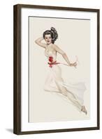 Varga Girl, February 1943-Alberto Vargas-Framed Art Print