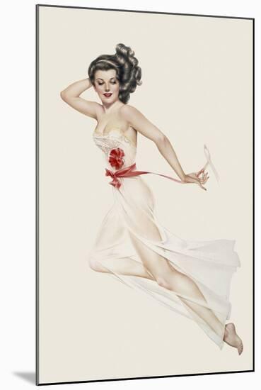 Varga Girl, February 1943-Alberto Vargas-Mounted Art Print