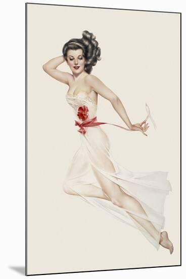 Varga Girl, February 1943-Alberto Vargas-Mounted Art Print