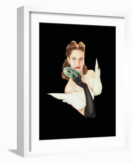 Varga Girl, January 1941-Alberto Vargas-Framed Art Print