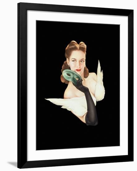 Varga Girl, January 1941-Alberto Vargas-Framed Art Print