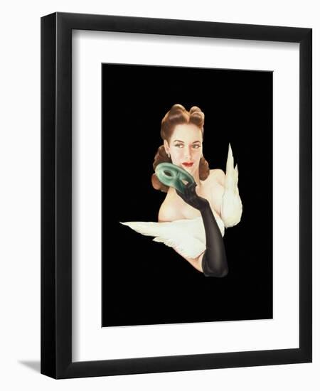 Varga Girl, January 1941-Alberto Vargas-Framed Art Print