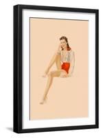 Varga Girl, July 1941-Alberto Vargas-Framed Art Print