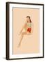 Varga Girl, July 1941-Alberto Vargas-Framed Art Print