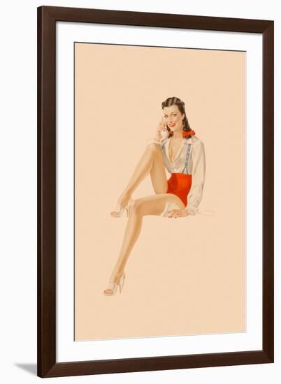 Varga Girl, July 1941-Alberto Vargas-Framed Art Print