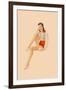 Varga Girl, July 1941-Alberto Vargas-Framed Art Print