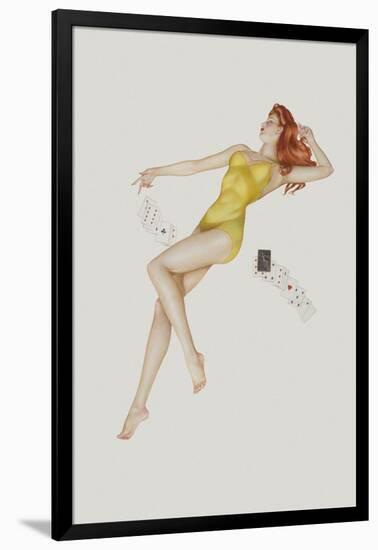 Varga Girl, July 1942-Alberto Vargas-Framed Art Print