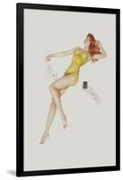 Varga Girl, July 1942-Alberto Vargas-Framed Art Print