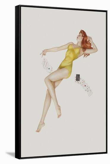 Varga Girl, July 1942-Alberto Vargas-Framed Stretched Canvas