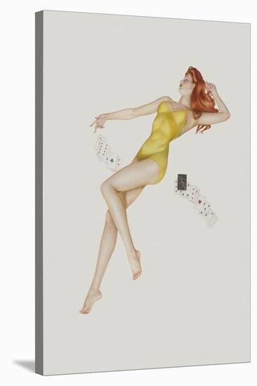 Varga Girl, July 1942-Alberto Vargas-Stretched Canvas