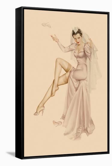 Varga Girl, June 1941-Alberto Vargas-Framed Stretched Canvas