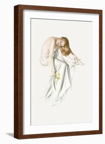 Varga Girl, June 1942-Alberto Vargas-Framed Art Print