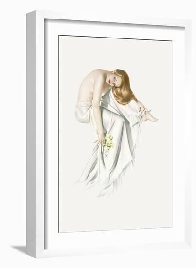 Varga Girl, June 1942-Alberto Vargas-Framed Art Print