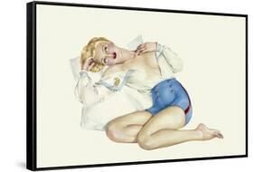 Varga Girl, March 1942-Alberto Vargas-Framed Stretched Canvas