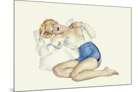 Varga Girl, March 1942-Alberto Vargas-Mounted Art Print