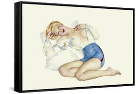 Varga Girl, March 1942-Alberto Vargas-Framed Stretched Canvas