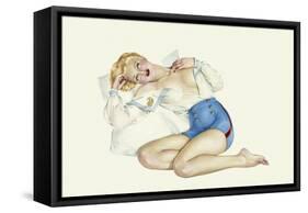 Varga Girl, March 1942-Alberto Vargas-Framed Stretched Canvas