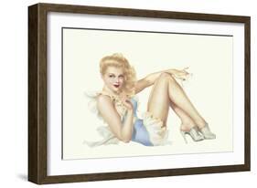 Varga Girl, March 1943-Alberto Vargas-Framed Art Print