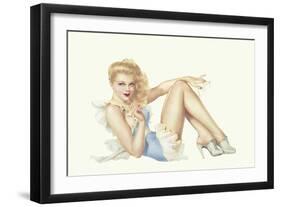 Varga Girl, March 1943-Alberto Vargas-Framed Art Print