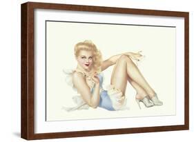 Varga Girl, March 1943-Alberto Vargas-Framed Art Print