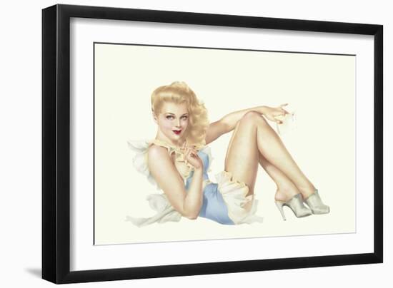 Varga Girl, March 1943-Alberto Vargas-Framed Art Print