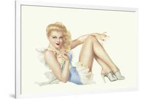 Varga Girl, March 1943-Alberto Vargas-Framed Art Print