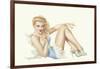 Varga Girl, March 1943-Alberto Vargas-Framed Art Print