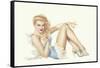 Varga Girl, March 1943-Alberto Vargas-Framed Stretched Canvas