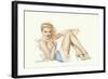 Varga Girl, March 1943-Alberto Vargas-Framed Art Print